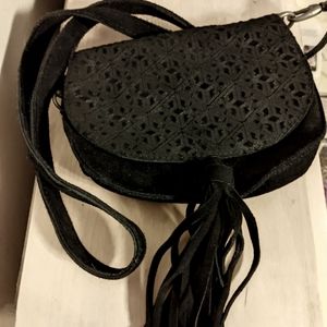 Black Suede Purse